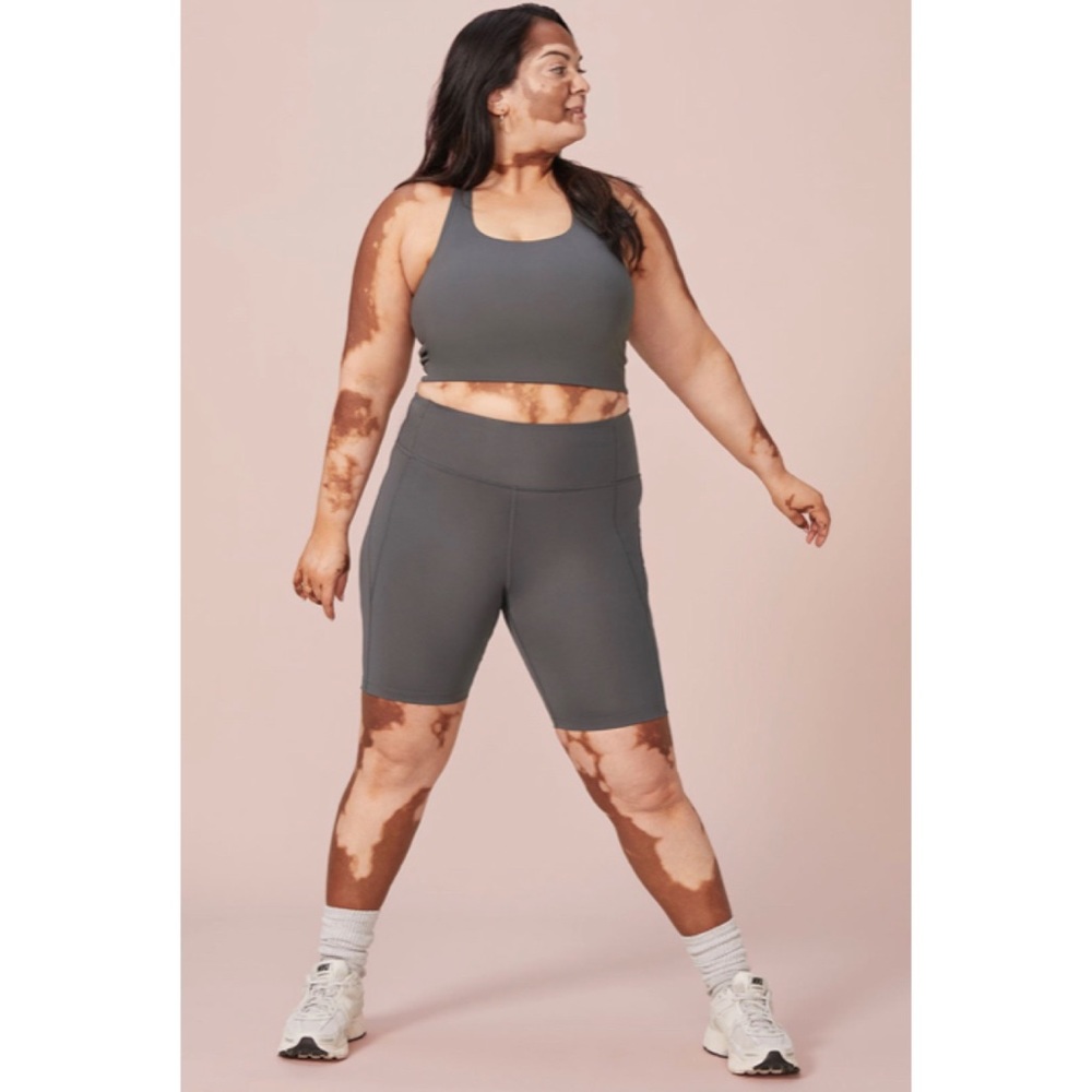 Girlfriend Collective High-Rise Bike Short Smoke